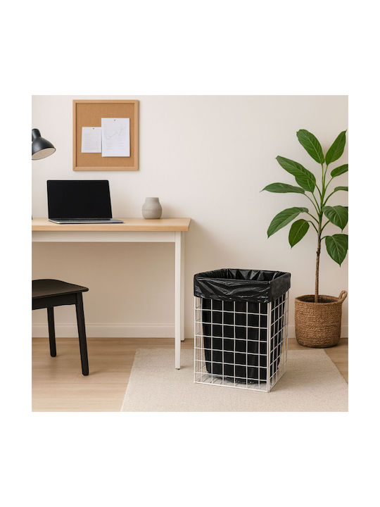 Relaxdays Coș De Gunoi 60 L Alb 62x40x25 Cm