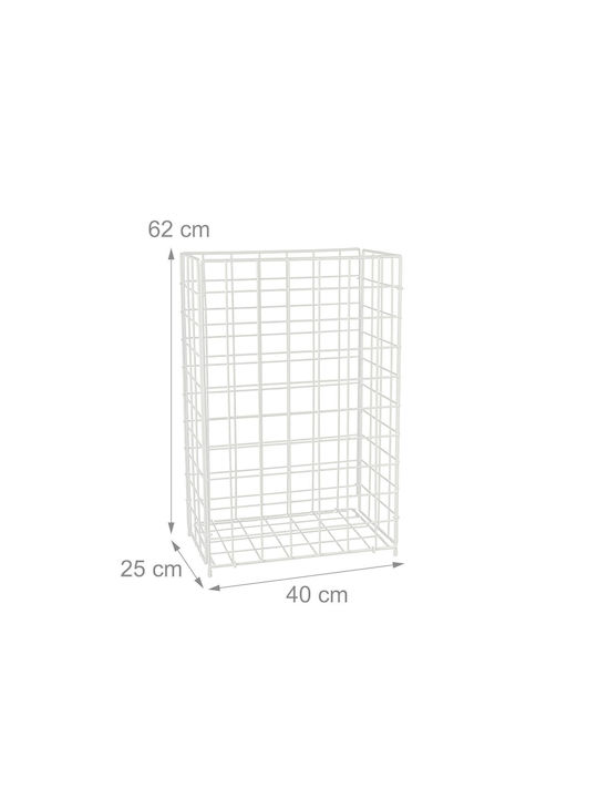 Relaxdays Coș De Gunoi 60 L Alb 62x40x25 Cm