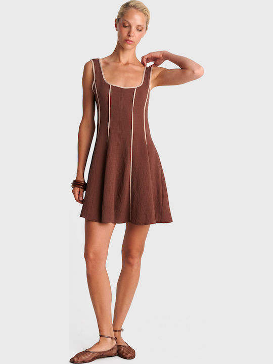 Mini Damenkleid Braun