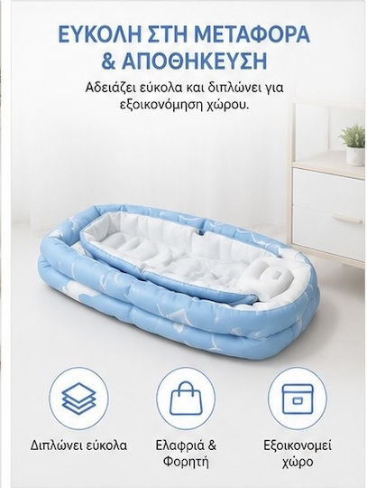 Baie Pentru Copii Bebeluş Pliabilă Din PVC Cu Pompă De Aer Integrată