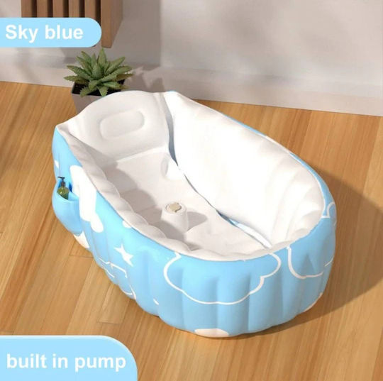 Baie Pentru Copii Bebeluş Pliabilă Din PVC Cu Pompă De Aer Integrată