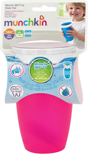 Munchkin Toddler Cup Miracle 360 Sippy Cup from Plastic Pink 296ml
