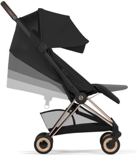 Cybex Coya Καρότσι Μωρού Kατάλληλο για Nεογέννητο Rosegold / Sepia Black