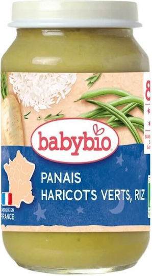 Babybio Fruit-Vegetable Puree with Flavor Parsnip - Green Beans & Rice 200gr for 8+ Months