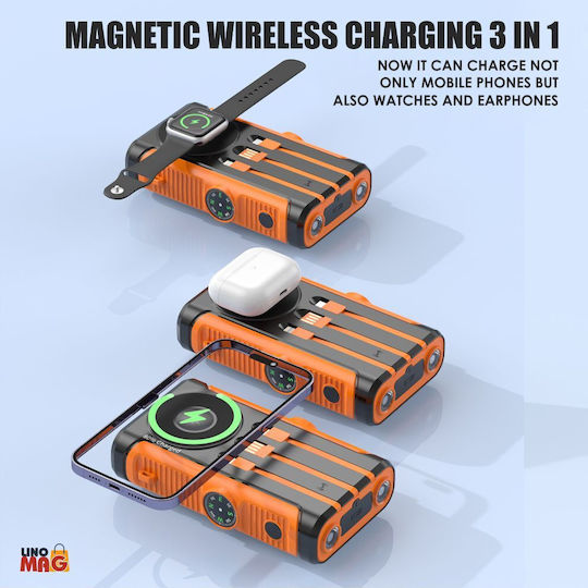 Linomag Solar Power Bank 20000mAh Portocaliu