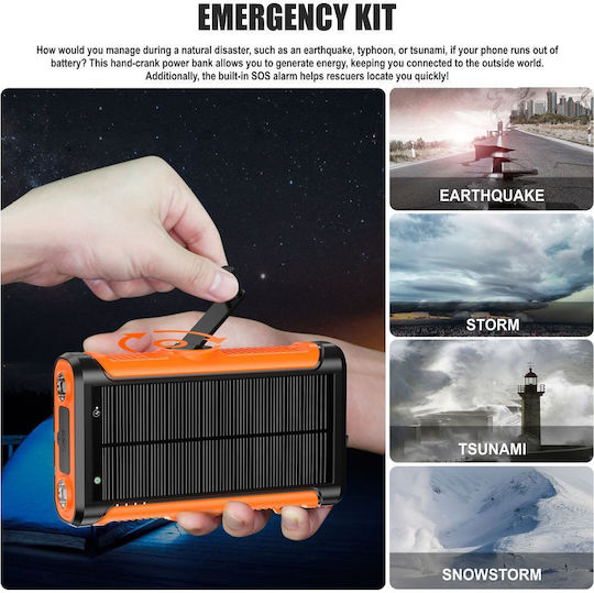 Linomag Solar Power Bank 20000mAh Portocaliu