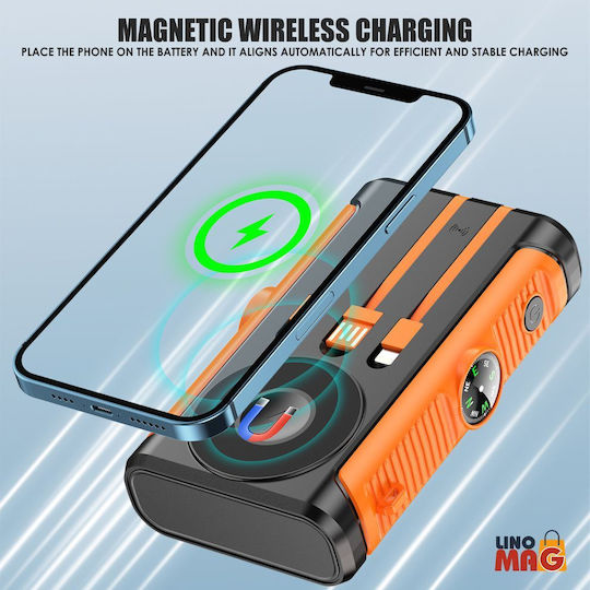 Linomag Power Bank Solar 10000mAh 22.5W Negru