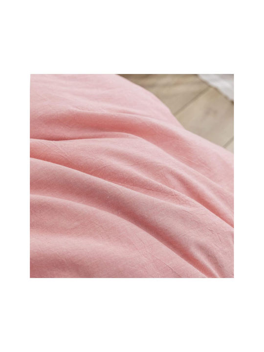 SteweHome Cotton Duvet Cover Set 180x220cm Double With Pillowcase Ecru