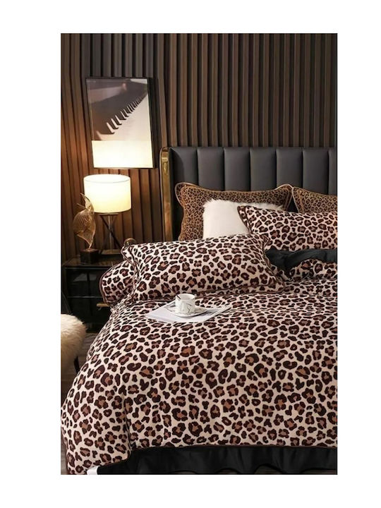 SteweHome Cotton Duvet Cover Set 220x180cm Double With 2 Pillowcases Ecru