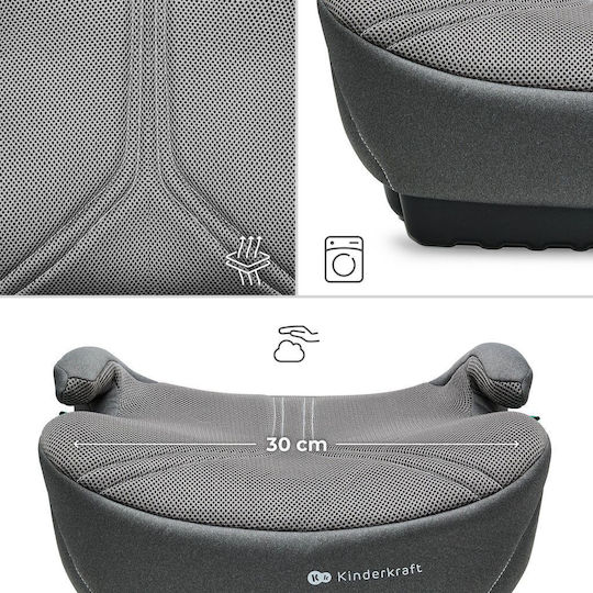 Kinderkraft I-BOOST 2 PRO Baby Car Seat Booster i-Size with Isofix Grey