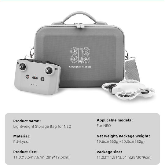 Husă Transport Gri Pentru Telecomanda DJI Neo