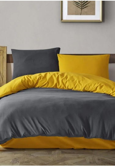 SteweHome Σετ Διπλή 200x200cm Κίτρινη