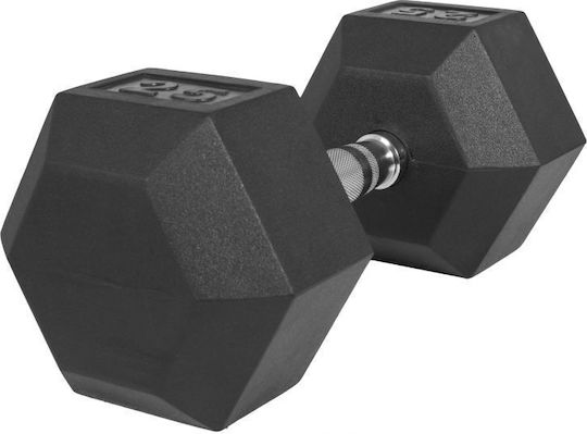 Optimum Hexagon Rubber Dumbbell Weight 1 x 25kg