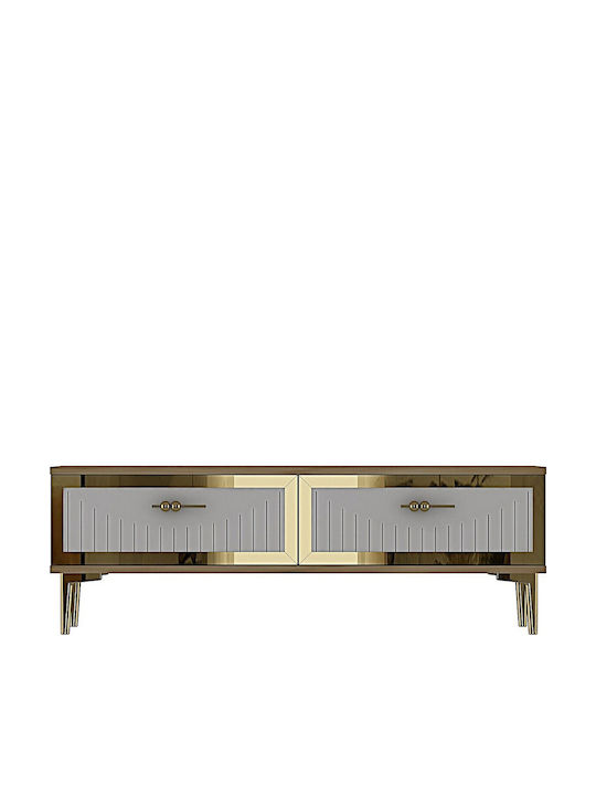 TV-Ständer Gold M120xP30xH15cm