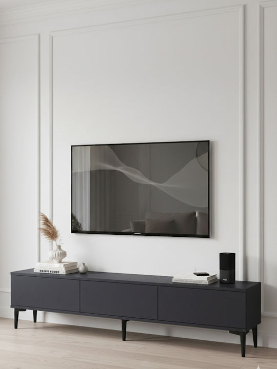 Black TV Stand L180xD30xH41cm