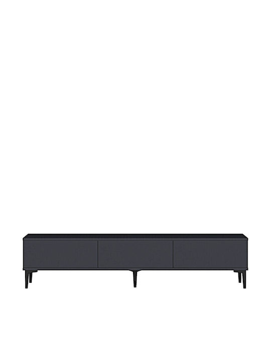 Black TV Stand L180xD30xH41cm