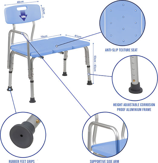 Linomag Bathroom Seat with Backrest