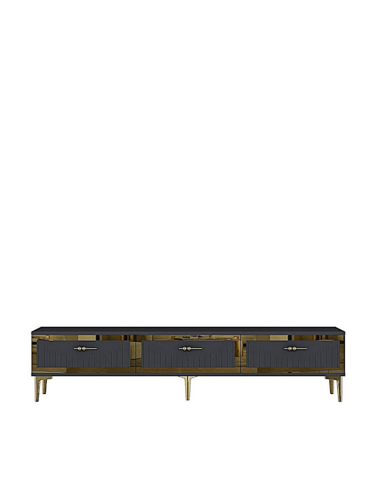 Έπιπλο Τηλεόρασης Χρυσό Μ180xΠ30xΥ41cm
