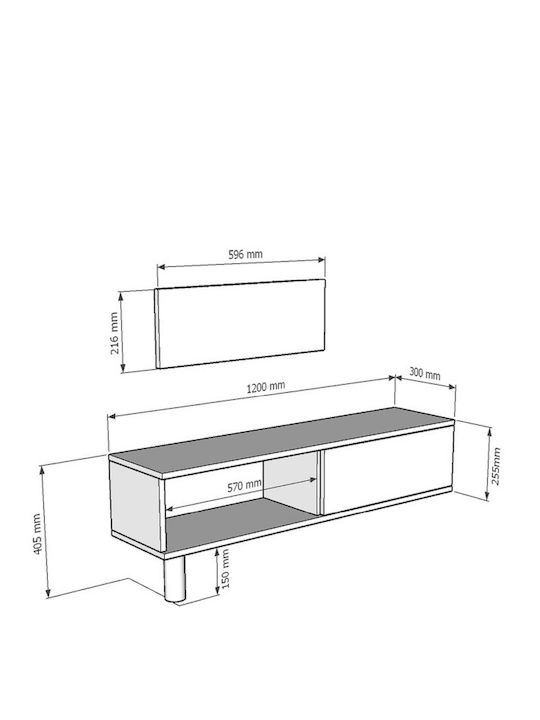 Stand TV Auriu L120xA30xÎ41cm
