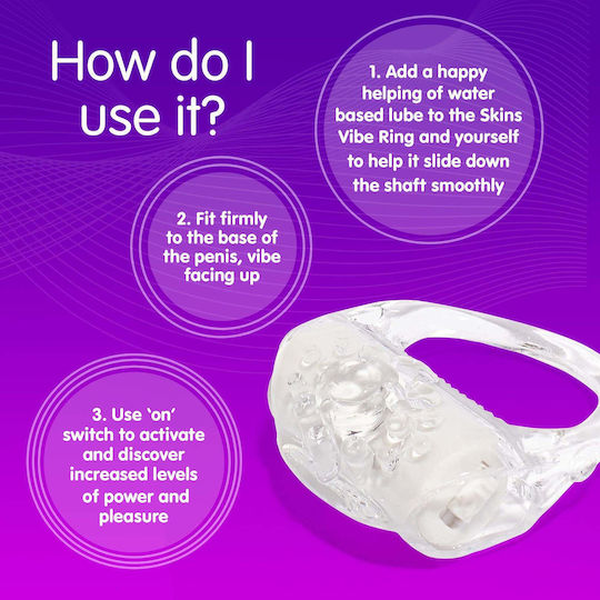 Δονούμενο Δαχτυλίδι Πέους Skins Vibe Ring Skins Sexual Health