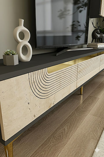 Έπιπλο TV Επιδαπέδιο Συνθετικό Ξύλο 180x30x41εκ. Έπιπλο TV Επιδαπέδιο Συνθετικό Ξύλο 180x30x41εκ.