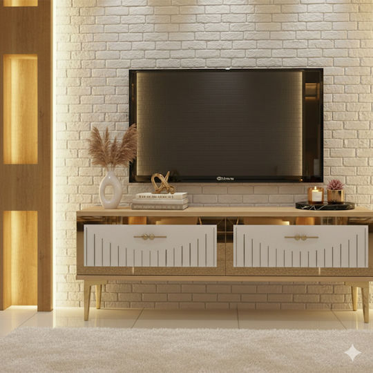 Stand TV Auriu L120xA30xÎ15cm