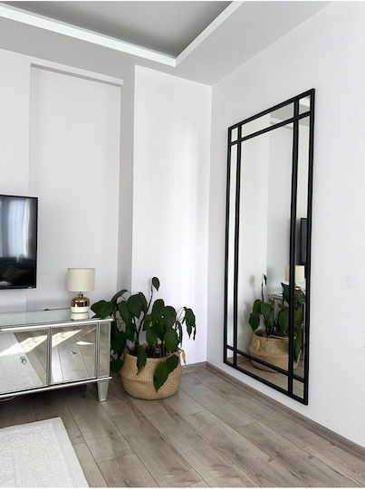 SteweHome STE-021184-P21184 Καθρέπτης Ολόσωμος Τετράγωνος Μαύρος 180x80cm SteweHome STE-021184-P21184 Καθρέπτης Ολόσωμος Τετράγωνος Μαύρος 180x80cm