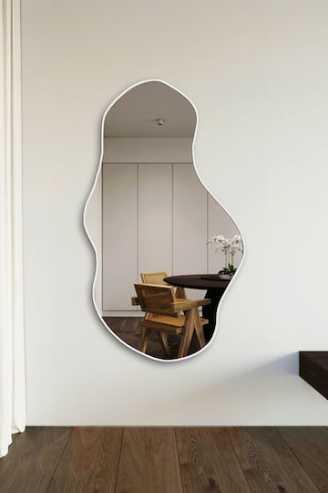 SteweHome Asymmetric Beige Wall Mirror 90x45cm