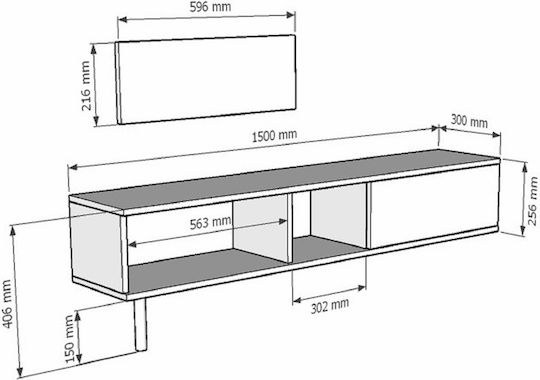 Stand TV Auriu L150xA30xÎ41cm