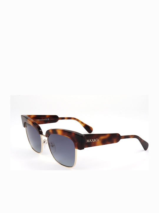 Max & Co Women's Sunglasses with Brown Frame and Blue Gradient Lens MO0092 52W