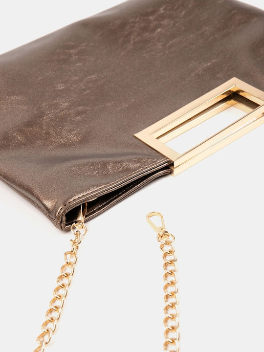 Handtasche Handtasche Goldene Griffe Bronze Größe One Size Bronze