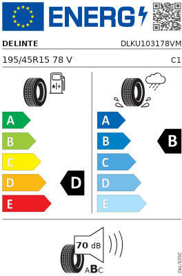 Delinte 195/45R15 78VV Sommerreifen für Passagierauto