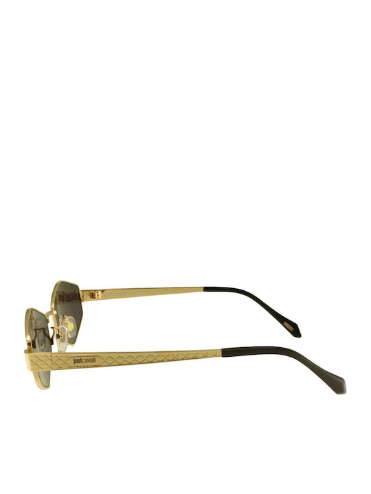 Just Cavalli Unisex Sunglasses with Gold Metallic Frame and Gold Lens JC180 0300