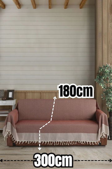 SteweHome Dreisitzer-Sofa Wurf P180xM300cm Orange SteweHome Dreisitzer-Sofa Wurf P180xM300cm Orange