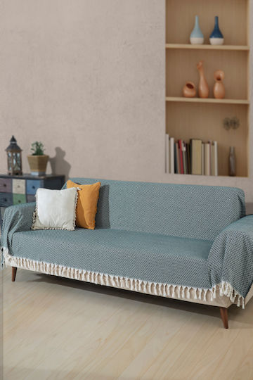 SteweHome Покривка за Триместен Диван 180x300 см Петролена