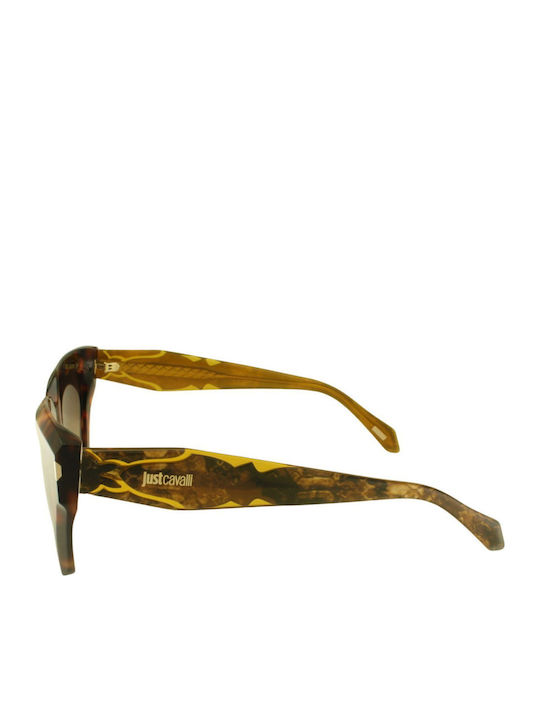 Just Cavalli Unisex Sonnenbrillen mit Braun Horn umrandetem Rahmen und Braunem Glas
