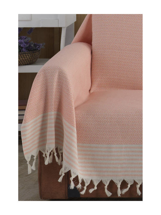 SteweHome Three-Seater Sofa Throw 180x300cm Orange