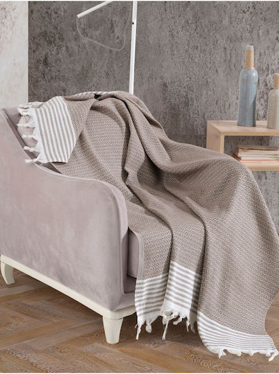 SteweHome Armchair Throw 150x180cm Brown