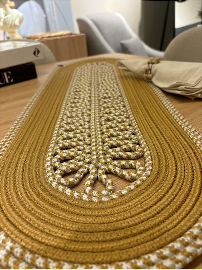 SteweHome Cotton Knitted Silver Table Runner 30x80cm