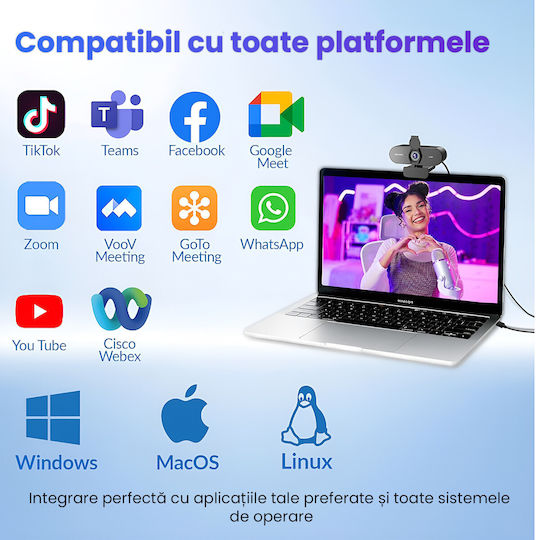 Web Camera 2K με Autofocus TN-034