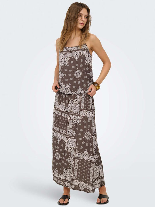 Women's Sleeveless Brown Blouse