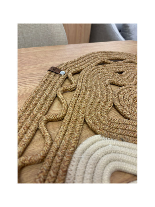 SteweHome Cotton Knitted Khaki Runner 90x35cm