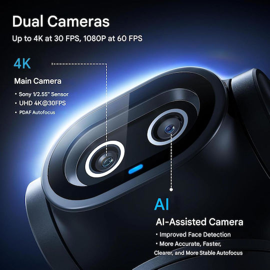Emeet Pixy Dual AI Web Camera 4K 60FPS με Autofocus