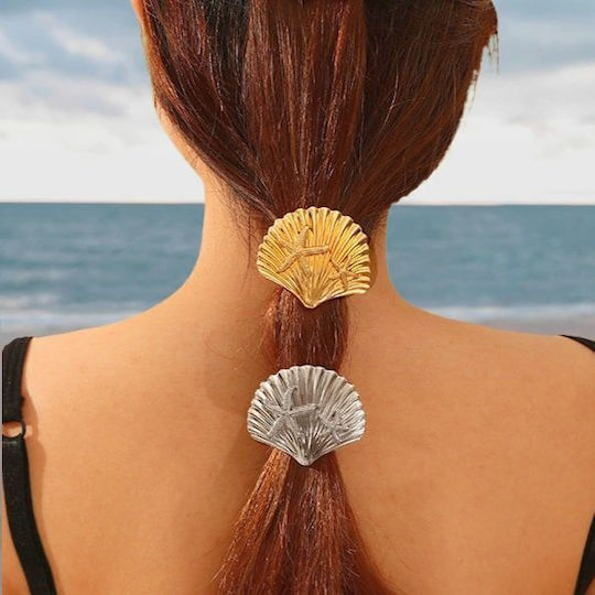 Seashell Hair Scrunchie