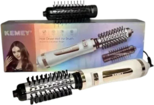 Kemei Ceramic Electric Hair Brush with Air for Hair Straightening and Curls 800W