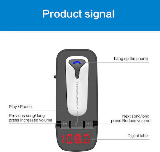 SPV FM Transmitter Car with Bluetooth USB
