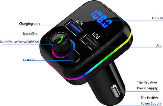 SPV FM Transmitter Car with Bluetooth USB