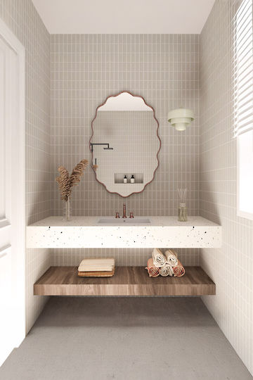 SteweHome Bathroom Mirror 110x60cm Gold
