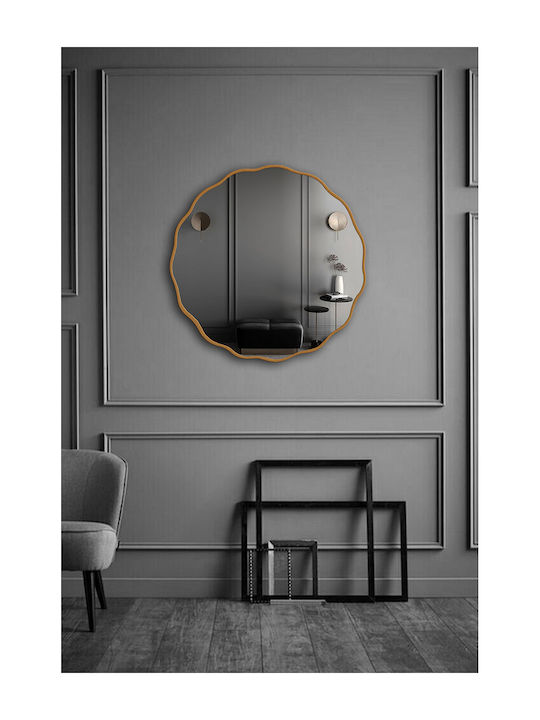 SteweHome Καθρέπτης Μπάνιου 100x100cm Χρυσός