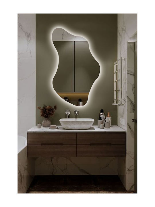SteweHome Огледало за баня LED 35x60см Бял